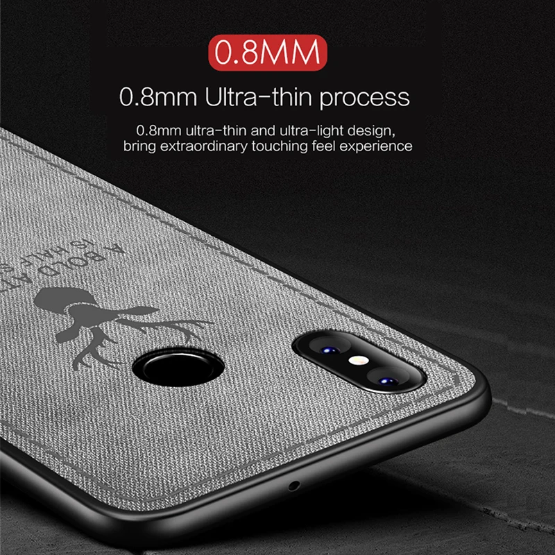 Ударопрочный Ультратонкий чехол для Xiaomi 6A A2 Lite мягкий резиновый из ткани 3D Redmi Note 4