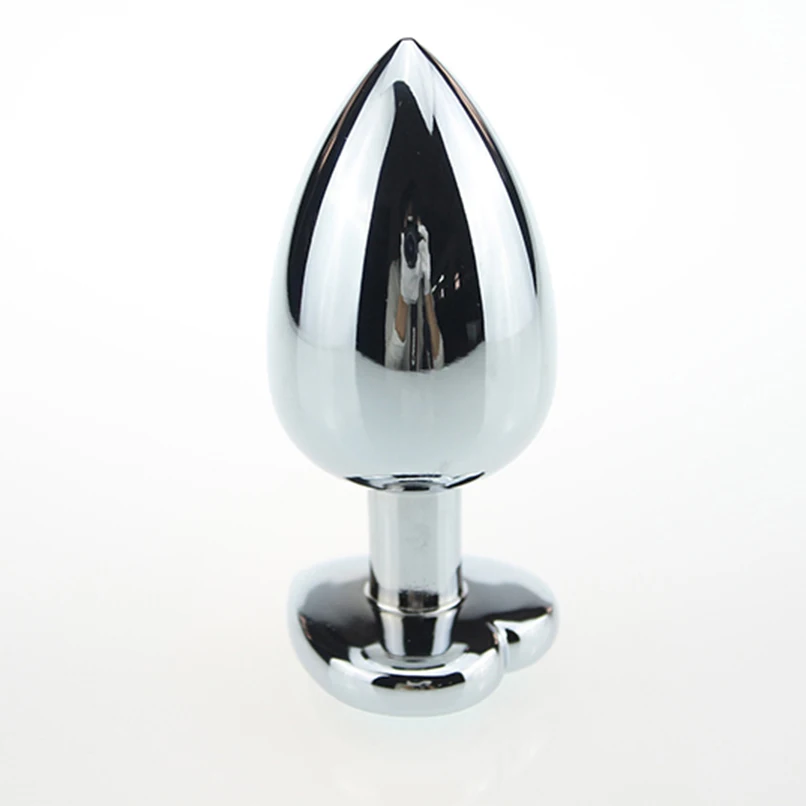 Large Size 9.5*4cm Stainless Steel Anal Plug Heart Shaped Jeweled Butt Adult Sex Toys For Woman Men Erotic Products | Красота и