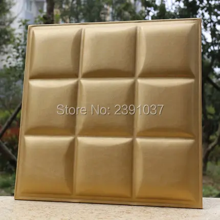 Акустические панели 16pcs40*40 см кожаная панель PU кожаная настенная панель acustico выбор изголовье ткани, особенность стены