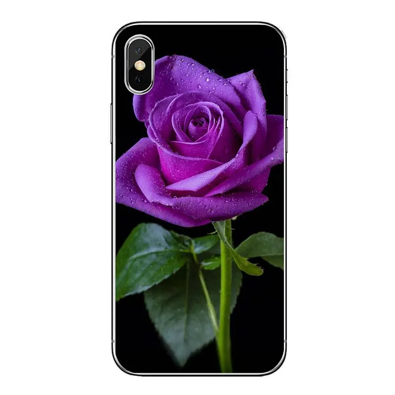 Срок службы и Красота фиолетовая Роза цветок Краски для Xiaomi Redmi 4x S2 3 S Note 4 5 6 6A Por