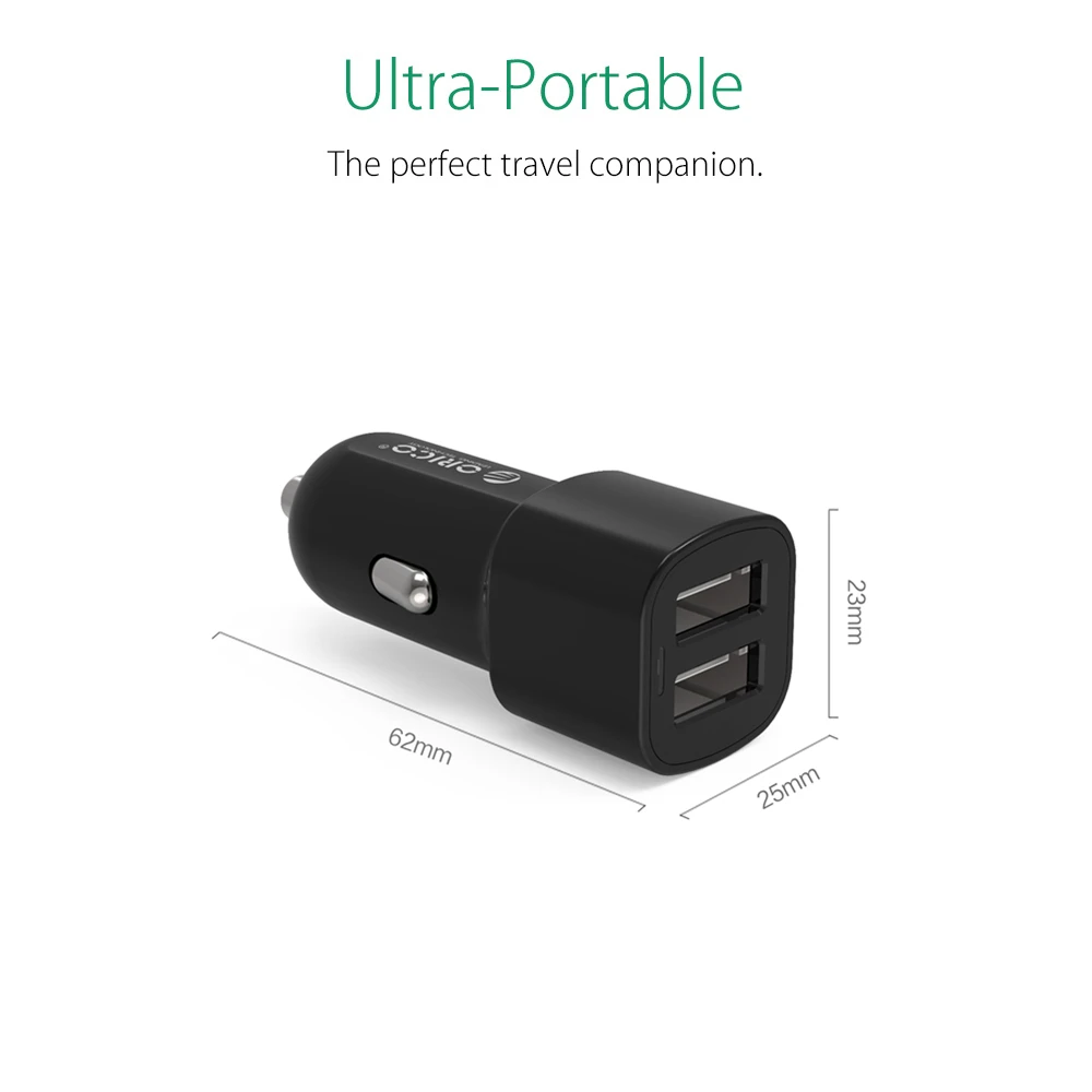 Автомобильное зарядное устройство ORICO 2 порта Mini USB 50 см кабель для передачи