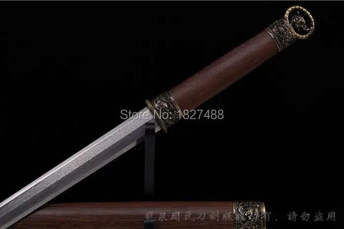 Китайский военный меч/полная танка/стальная/сплавная арматура/Longquan first han jian|fitting a