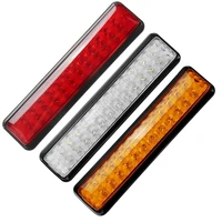 1pair 24led side lamp 12v truck trailer lorry tail lights red yellow white stop turn signal reverse light