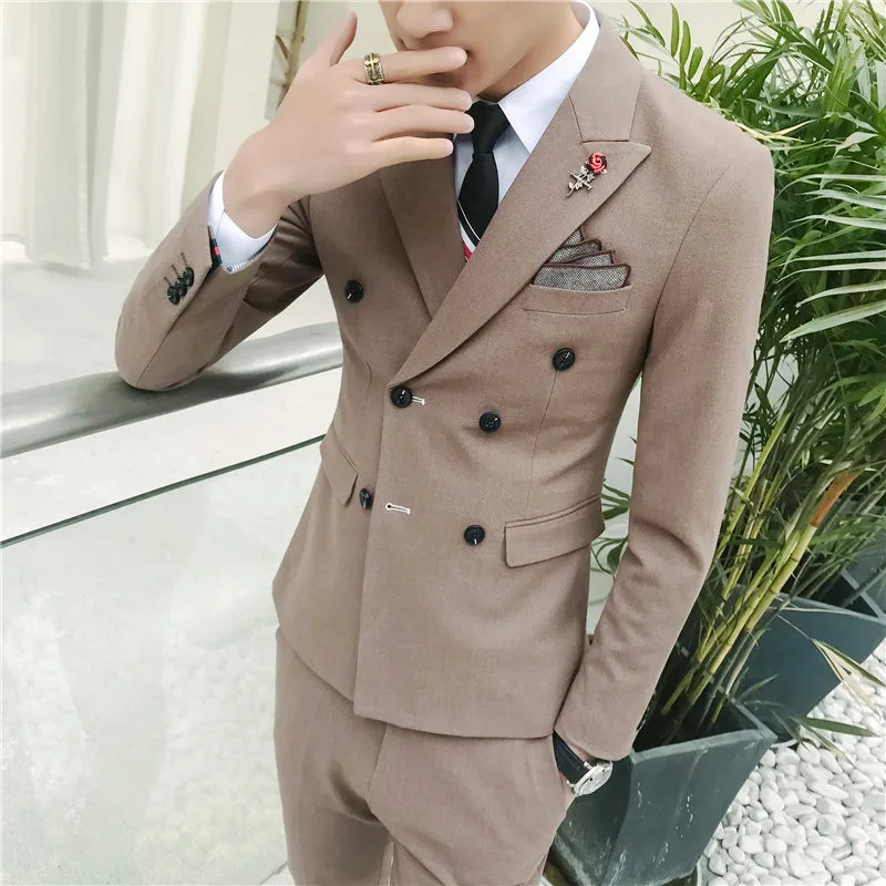 Новинка весны 2019 приталенный прямой Повседневный облегающий хлопковый костюм в