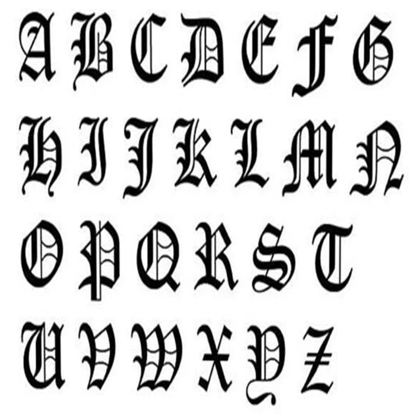 Старое ожерелье с английскими буквами A-Z из нержавеющей стали подвески