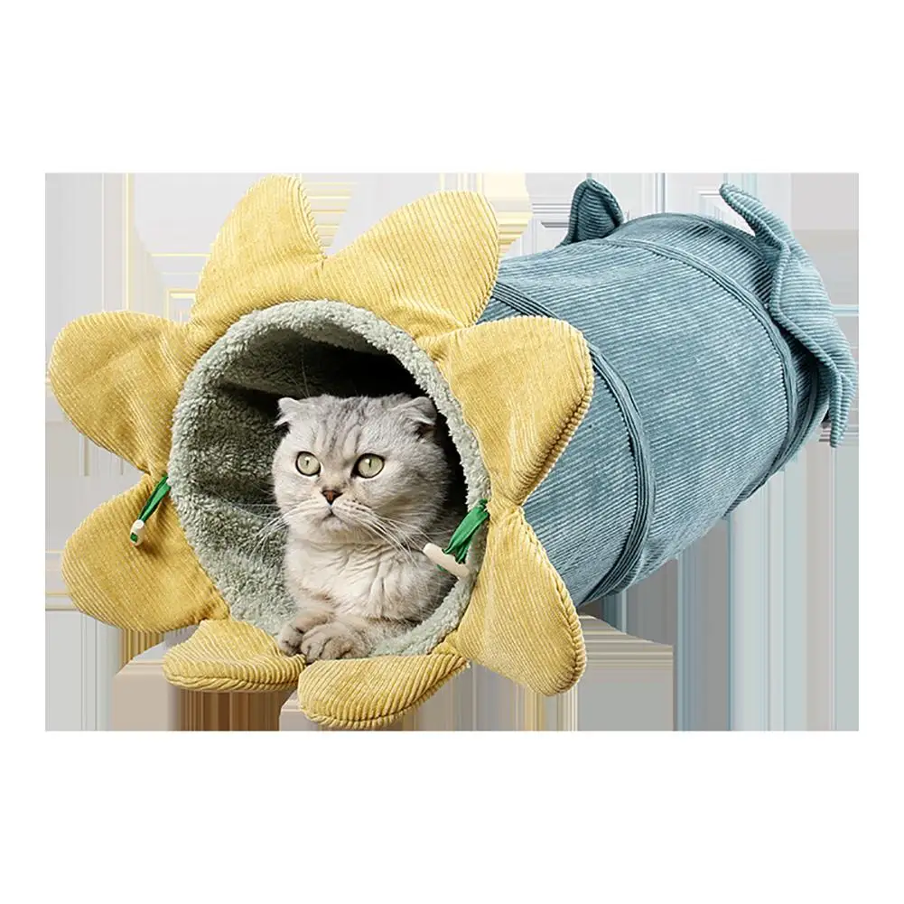 AsyPets Милая Складная растительная Форма теплый питомец туннель собаки гнездо кошки игрушка