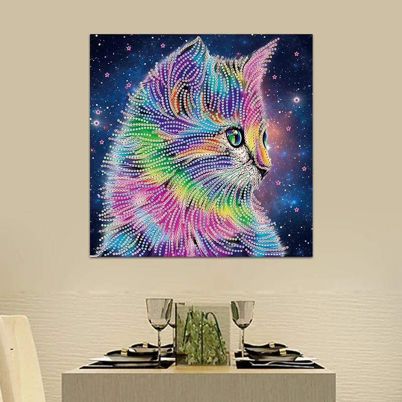 Алмазная картина мультяшный Кот 5D DIY вышивка мозаика рождественские аксессуары