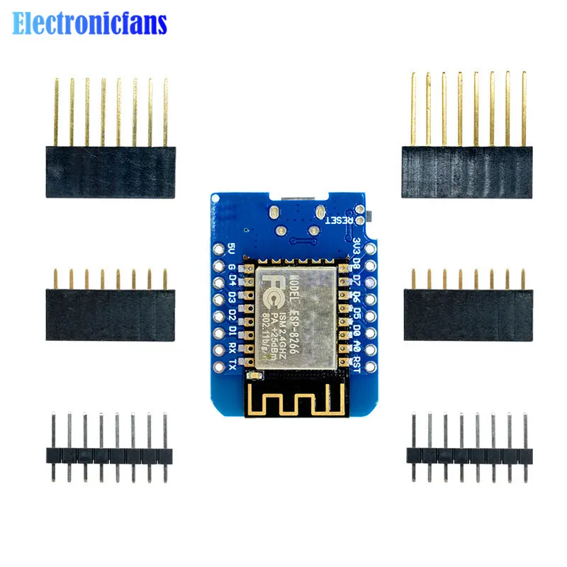 Module ESP8266 ESP-12 ESP12 ESP-12F для WeMos D1 Mini WiFi макетная плата модуль Micro USB 3,3 В на основе ESP-8266EX 11 цифровых контактов - Цвет: Module