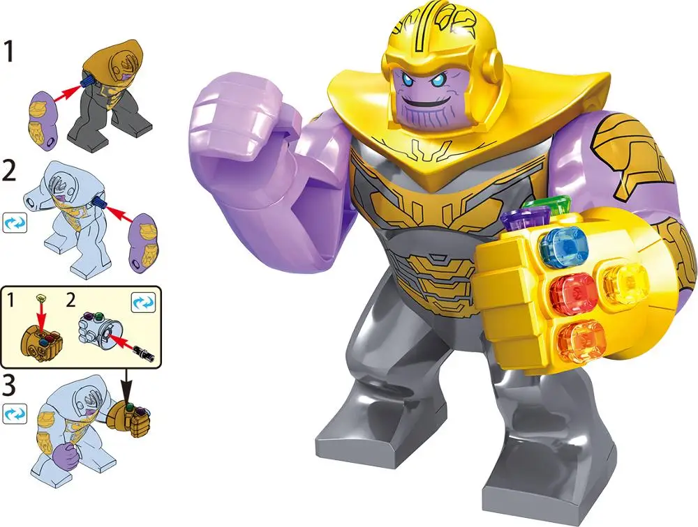 1 шт. строительные блоки в стиле супергероя мстителя совместимые с игрушками