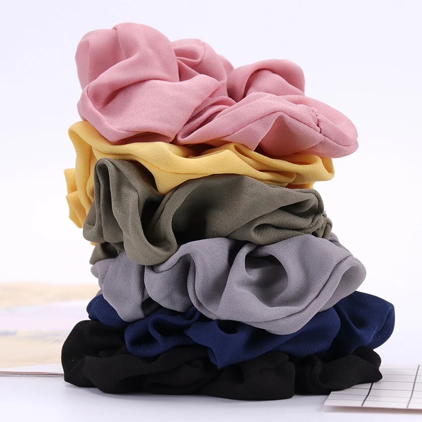 Новые женские одноцветные эластичные резинки для волос корейские милые простые 6