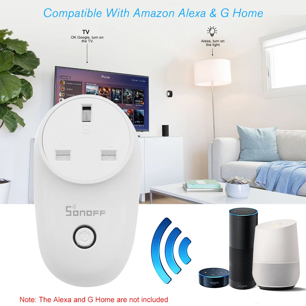 Sonoff S26 WiFi умная розетка беспроводной штекер розетка переключатель домашней автоматизации для Amazon Assistant US/UK/CN/AU/EU
