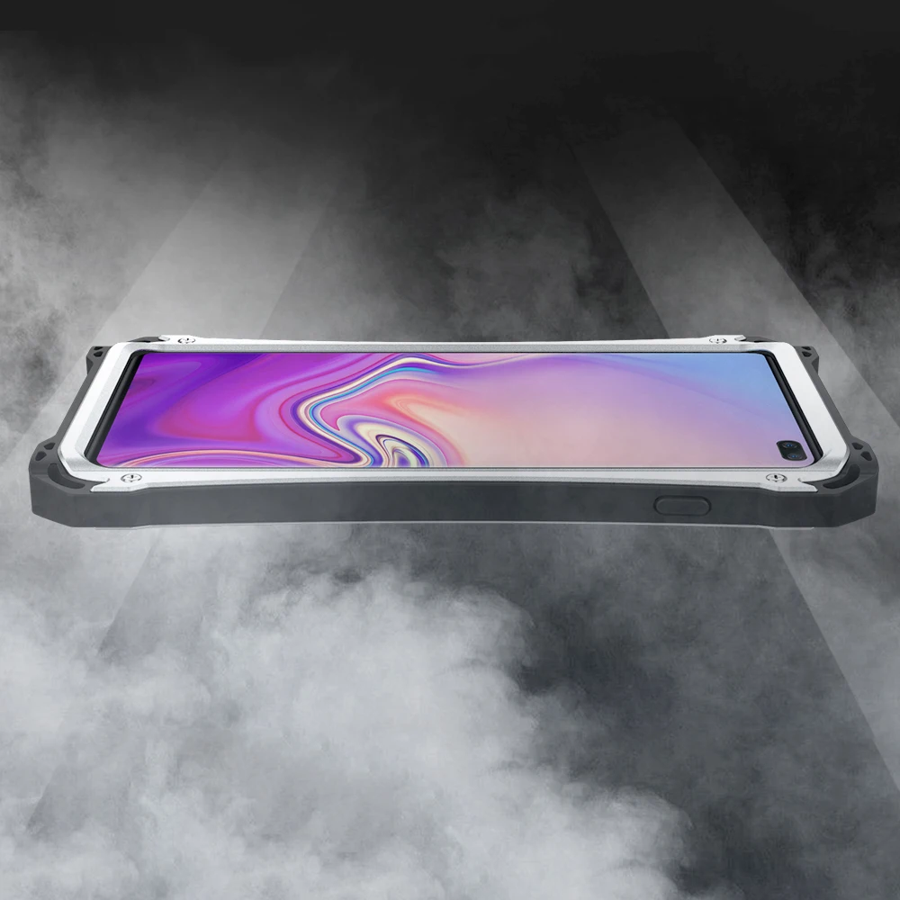 For Samsung S10 Cover Case Luxury Hard Metal Aluminum Alloy TPU Silicone Armor Shockproof Phone for Plus Funda | Мобильные телефоны