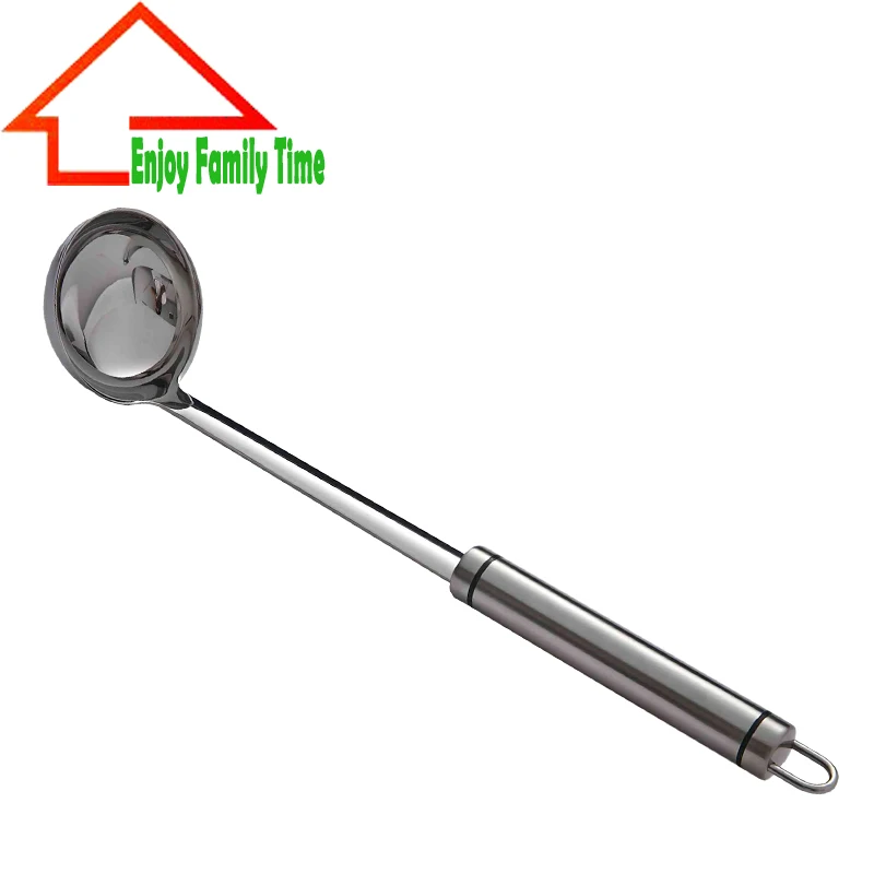 Кастрюля из нержавеющей стали с крюком ковш для супа серебристого цвета