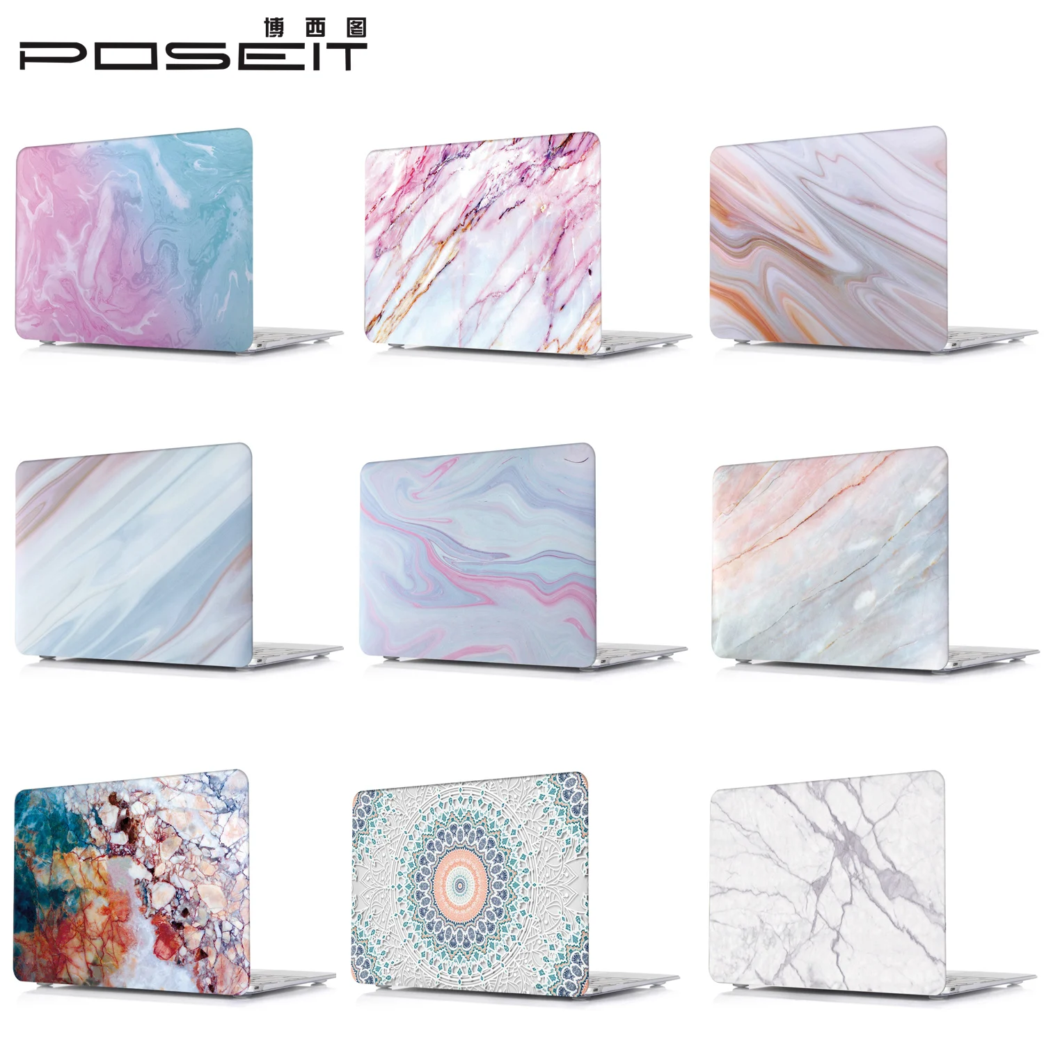 Новый жесткий чехол с цветным мраморным узором для Apple Macbook White 13 дюймов A1342 MC207/MC516