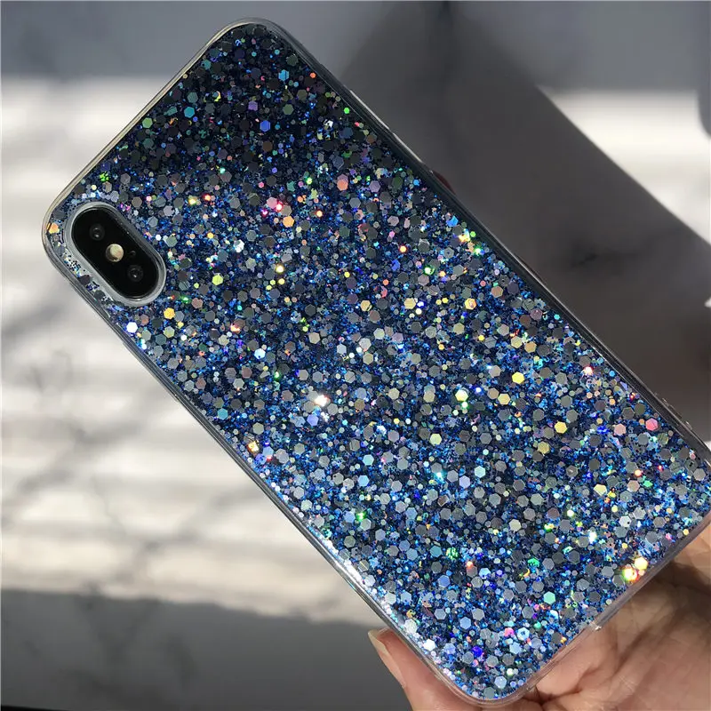 QINUO мягкий силиконовый блестящий чехол для Huawei Honor 8 9 10 V10 Y6 Y9 2018 телефон килифи