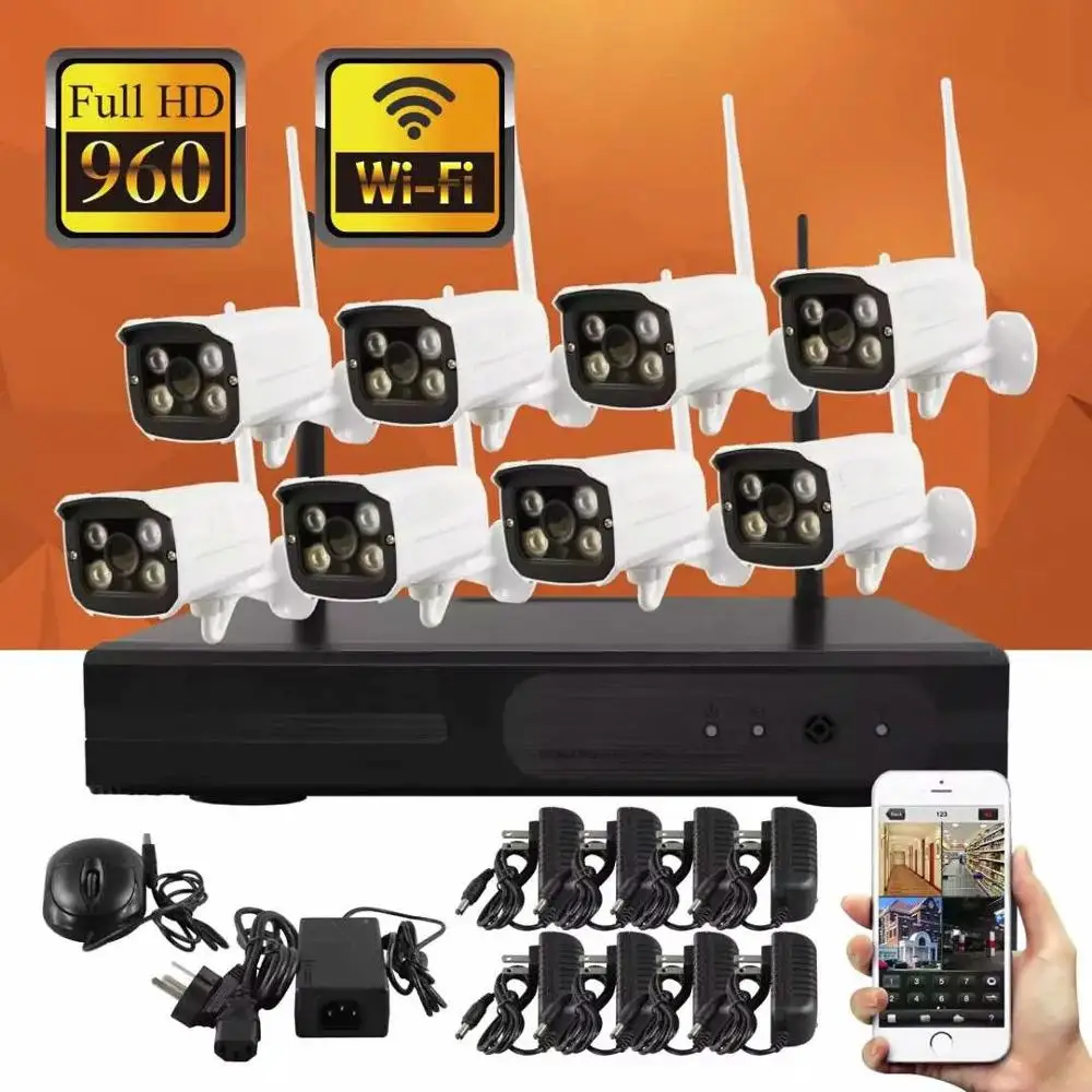NVR8003 SmartYIBA 8CH wifi NVR комплект беспроводная CCTV камера система 960P DVR с ночным видением wifi камера система наблюдения комплект авто-пара - Цвет: NVR8003