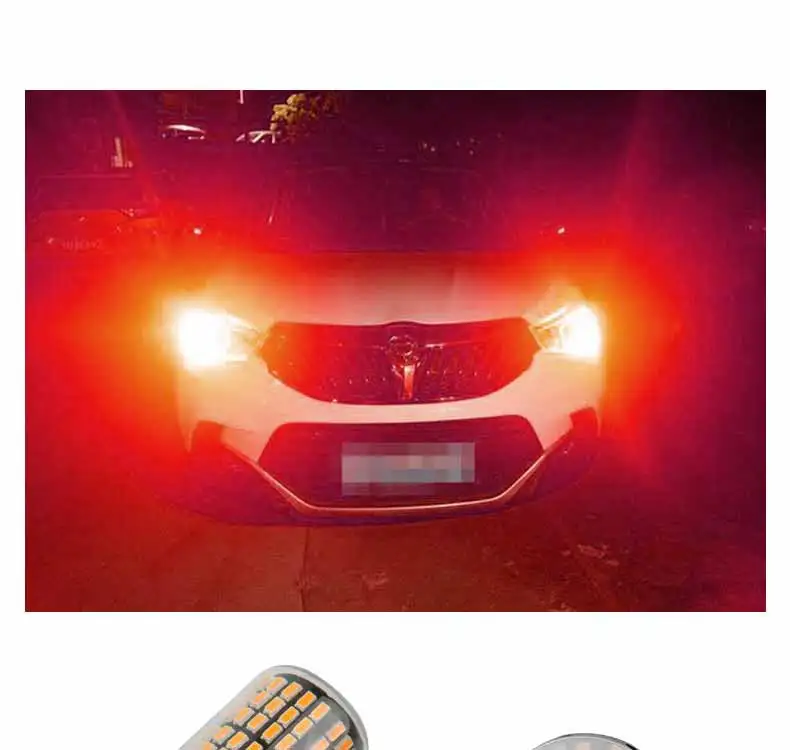 Комплект из 2 предметов, с can-bus S25 1156 BA15S p21w BAU15S py21w T20 светодиодный 7440 W21W W21/5 Вт светодиодный лампы 3014 144smd автомобилей указатели поворота фонарь стоп-сигнала