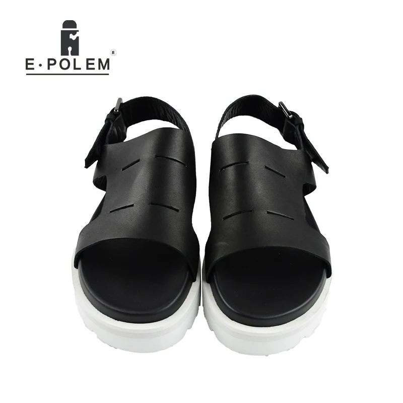 2018 г. летние новые стильные мужские черные пляжные сандалии из дышащей