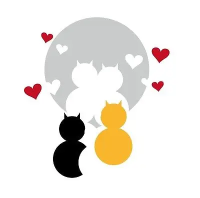 Кошек акриловые наклейки &quotлюбящим сердцем&quot кошки декор настенные зеркала