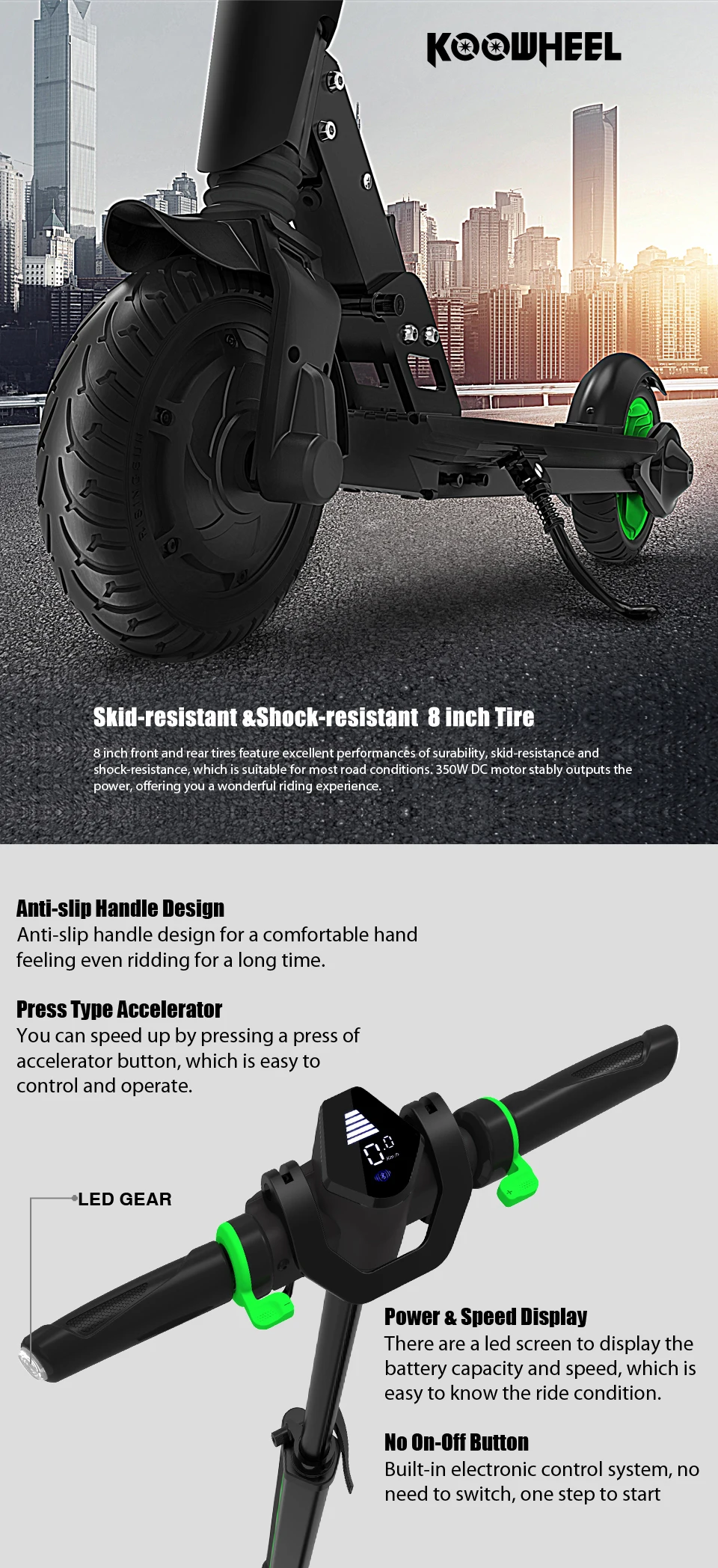 Koowheel электрический самокат 6000mAh складной электронный самокат 2 колеса Электрический скейтборд Patinete Electrico Adulto