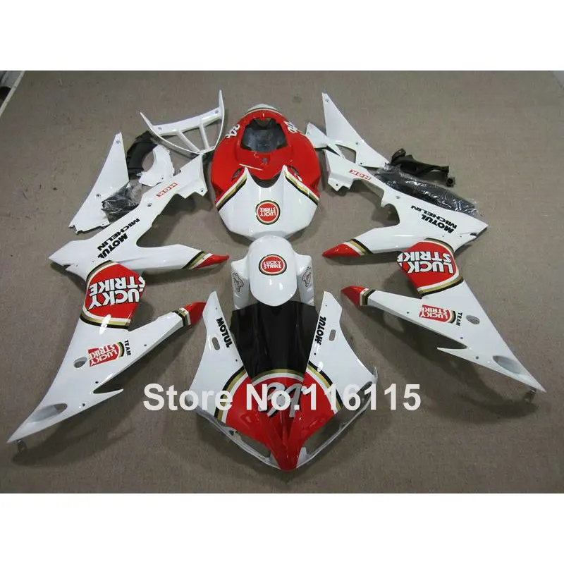 Литьё под давлением популярный комплект обтекателей для YAMAHA YZF R1 2004-2006 белый