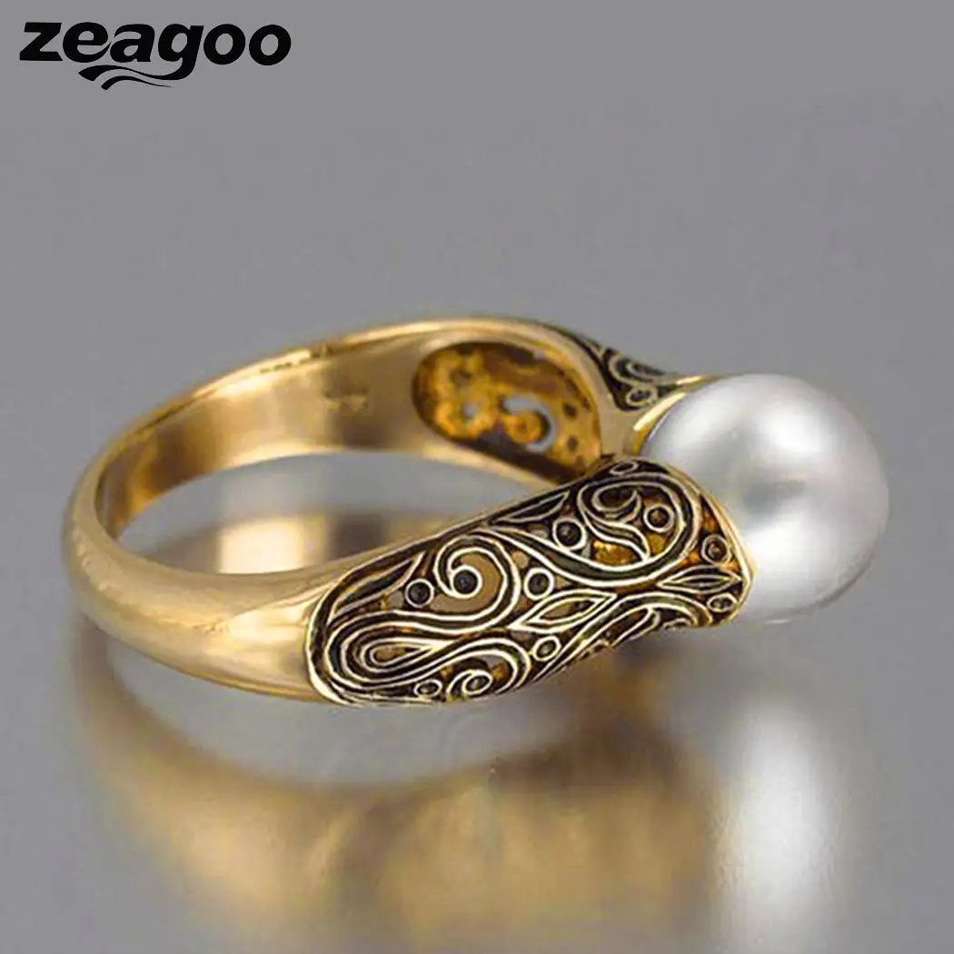 Для женщин Jewelry Повседневное кольцо Модные жемчужные Новый Шарм Свадебные