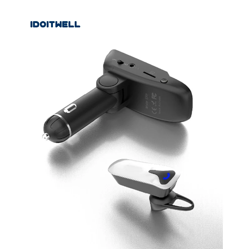 Автомобильный радиоприемник fm передатчик Bluetooth наушники комплект для автомобиля