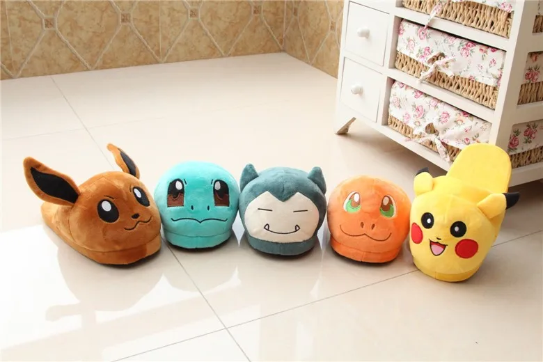 Аниме мультфильм с покемоном тапочки эльф мяч Eevee Umbreon Go Пикачу Плюшевые Туфли домашние Зимние тапочки обувь для костюмированной вечеринки