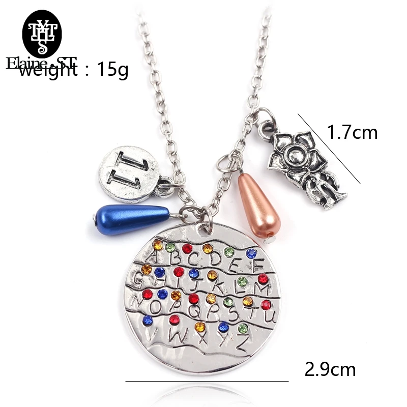 Оптовая продажа ожерелье с подвеской в виде светлой стены алфавита монстром из 11