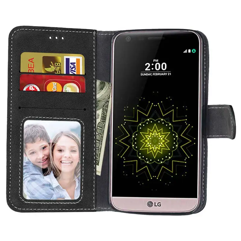 Кожаный чехол для LG K7 X210 X210DS MS330 Tribute 5 LS675 чехол-кошелек задняя крышка телефона с