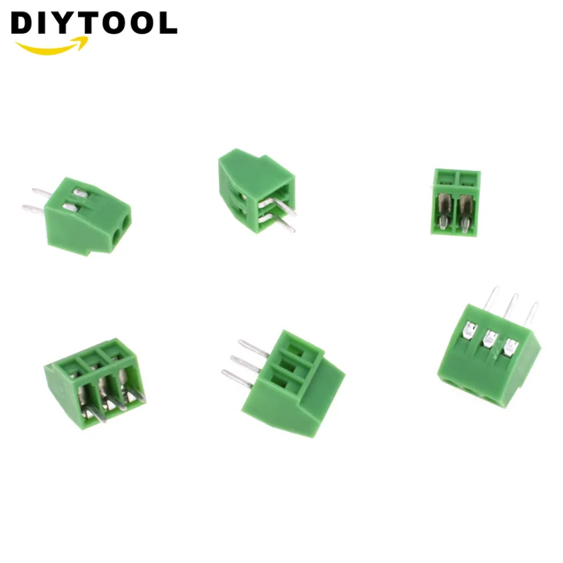 10 шт. kf120 2.54 2P 3P 2 54 мм Шаг прямые булавки pcb Разъем 2PIN 3PIN зеленый KF120|Соединители| |