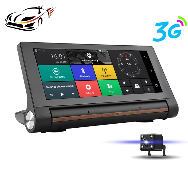 3G Видеорегистраторы для автомобилей GPS навигации 7 дюймов Android регистраторы