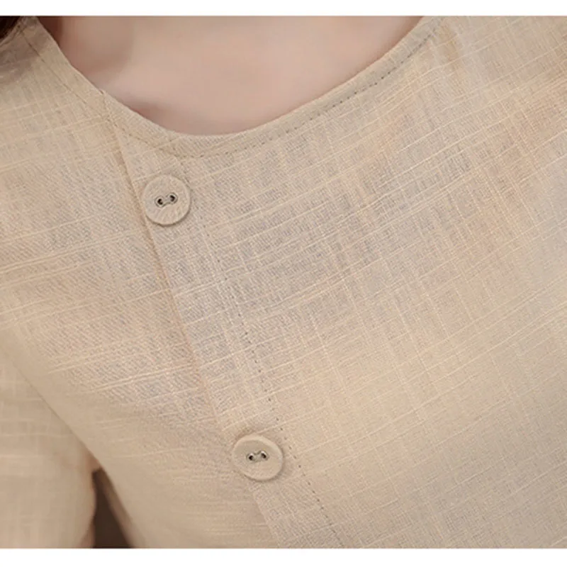 Летние женские платья из хлопка и льна 2020 повседневные короткий рукав два