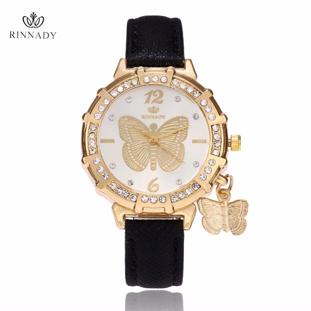 Часы наручные RINNADY женские кварцевые простые брендовые с платьем 2017|feminino|feminino