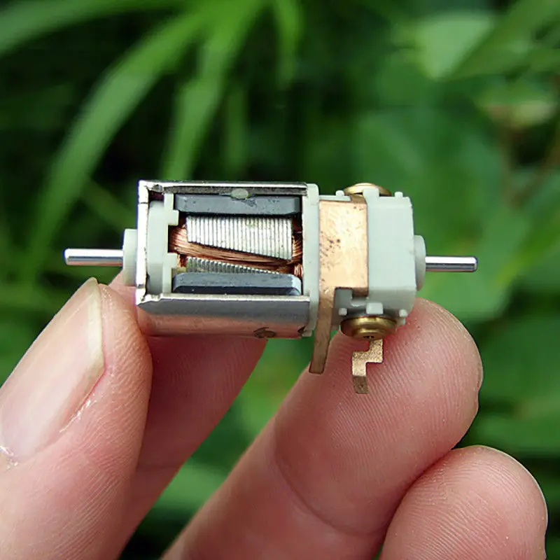 Микро двигатель с двойным валом DC 12 V-24 V 46000 об/мин высокого Скорость мини-двигатель 1,5 мм вал Диаметр оси DIY слот автомобиль Лодка игрушечный Радиоуправляемый автомобиль