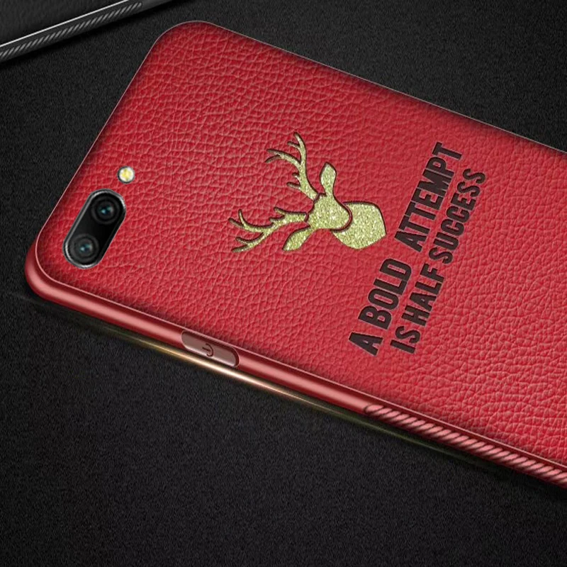 5 84 &quotдля Huawei Honor 10 кожаный мягкий чехол для COL AL10 блестящий с оленем|Бамперы| |