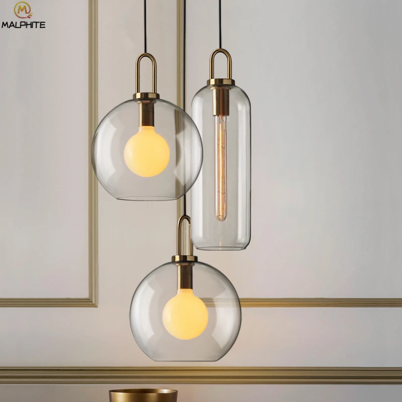 

Modern Glass Pendant Lights Hanging Living Room Bedroom Pendant Light Luminaria Modern Decor Dining Room Hanglamp Luminaire