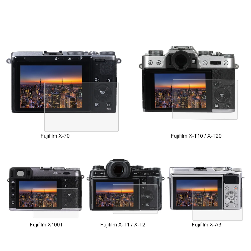 Пыленепроницаемая пленка с закругленными краями для Fujifilm Защитная экрана X 70 T20