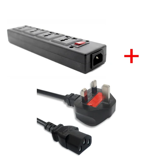 UK cord strip Многофункциональный 250v 13a 4 jack универсальный блок питания PDU полоса IEC320 переходник Настольный Удлинитель сетевой шнур конвертер - Цвет: UK cord strip