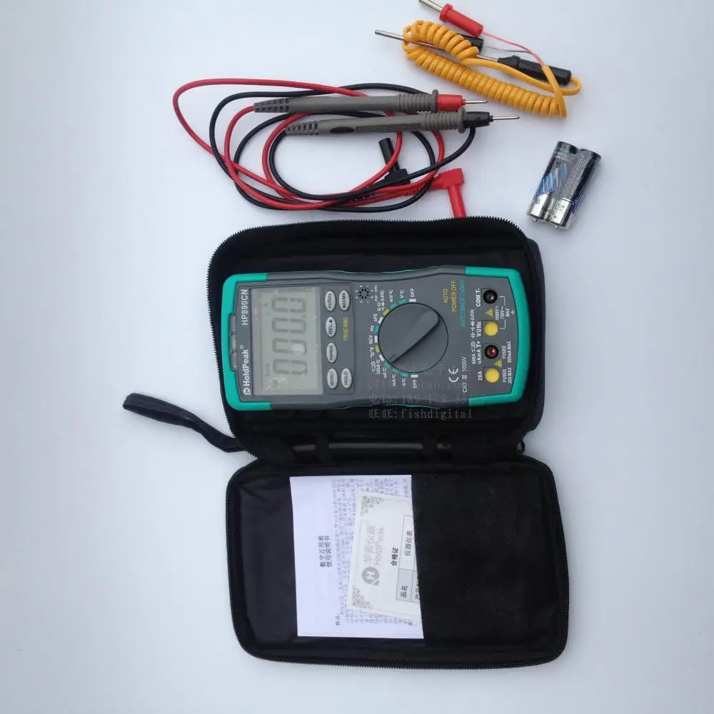 Клещи стабильный ЖК-дисплей HoldPeak HP-890CN Цифровой мультиметр DCAC измеритель