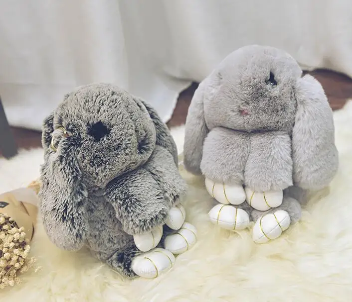 SMOOZA мертвой женская сумка через плечо с цепочкой из меха кролика Рекс милая