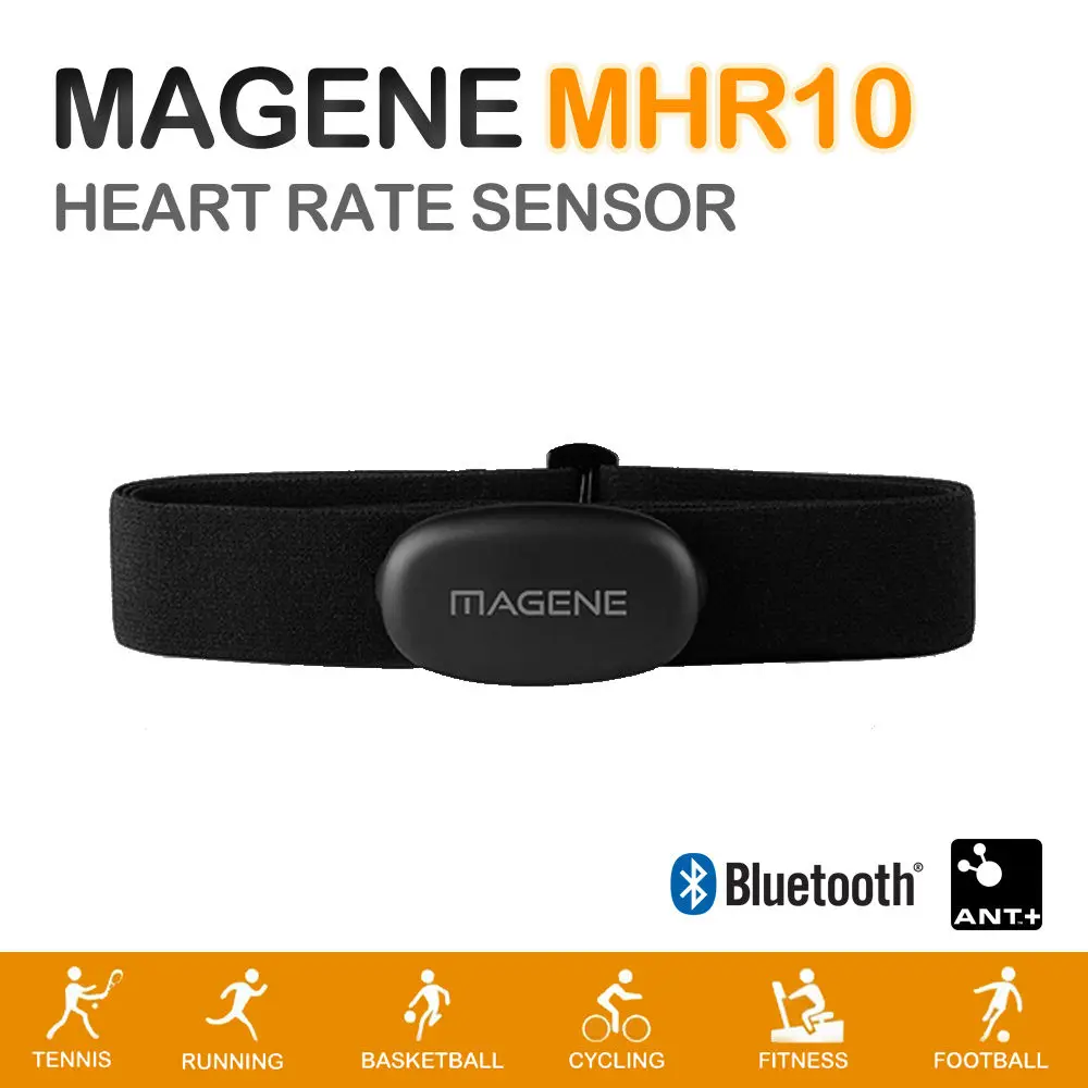 Велоспорт Magene MHR10 двойной режим ANT+ и Bluetooth 4,0 датчик сердечного ритма с нагрудным ремнем - Цвет: mhr10