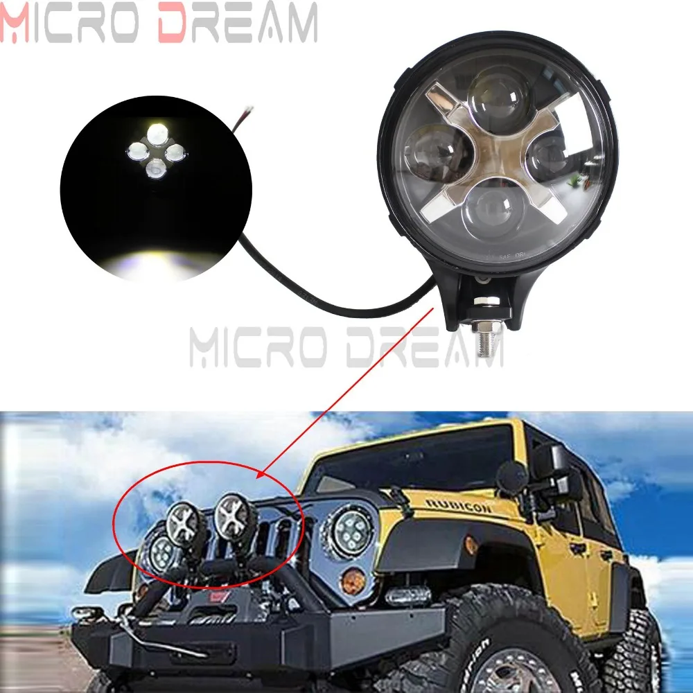 1x черный ATV &amp UTV вспомогательный Светодиодный точечный светильник DRL головной 60