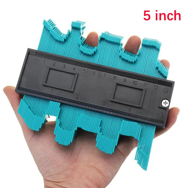 5 Inch Blue Форма контурный манометр пластиковый профиль дубликатор для копирования стандартный " Ширина древесины маркировочный инструмент плитки ламинат плитки общие инструменты - Цвет: 5 Inch Blue
