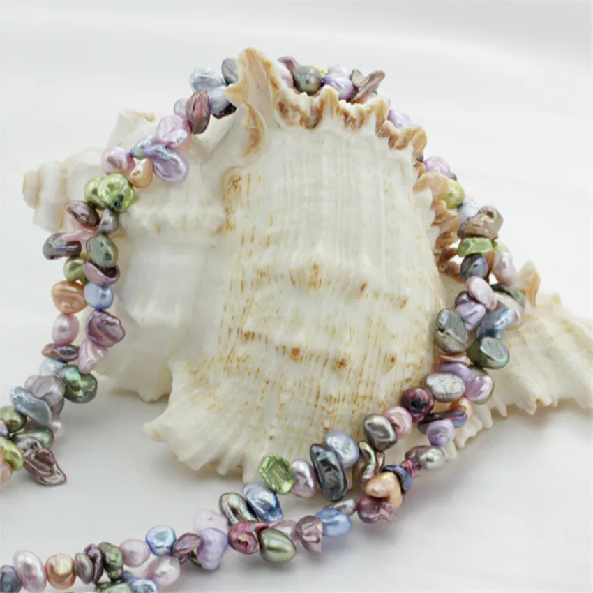 5 нитей/пакет Оптовая естественный пресноводный Кеши REBORN Pearl Strand свободные шарики