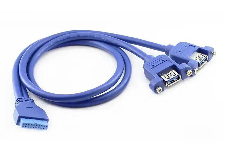 ПК чехол для компьютера внутренний 19Pin гнездовой в 2 портовый USB 3 0 тип A женский