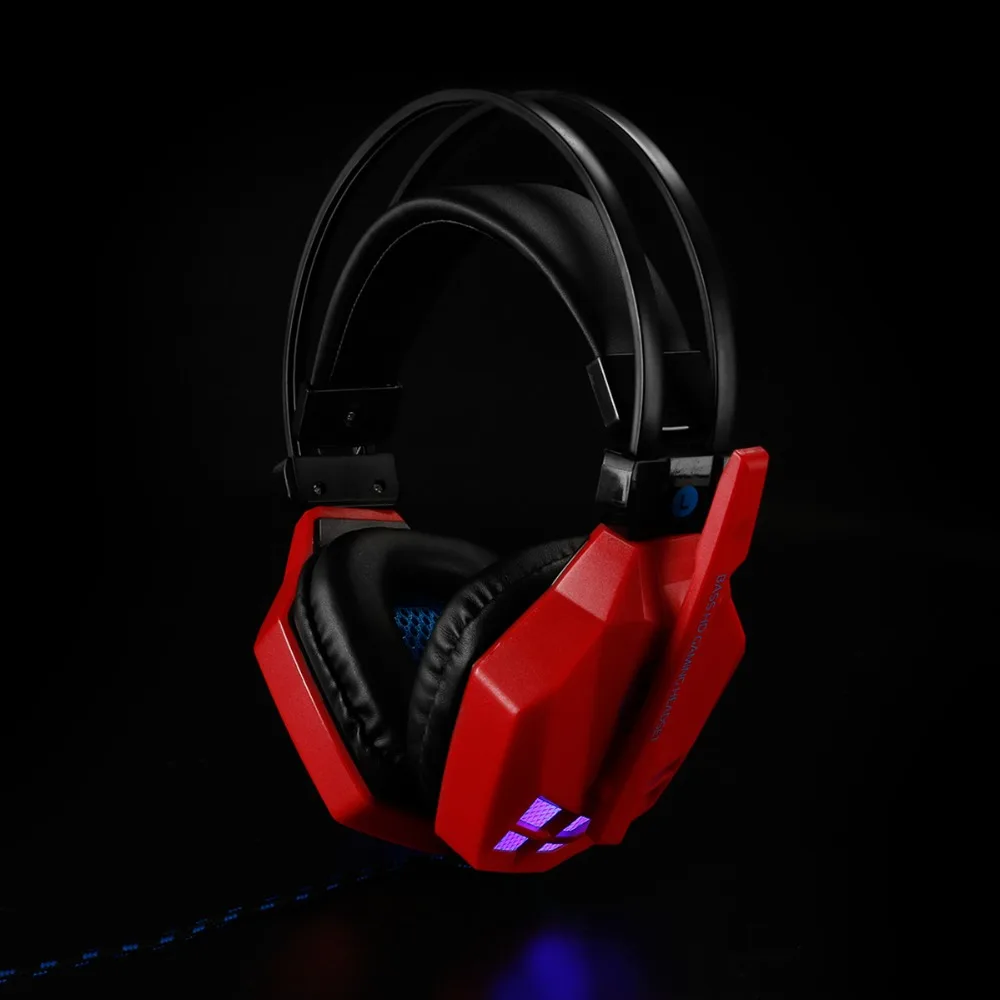 Led 3,5 мм наушники игровая гарнитура с микрофоном для геймеров ПК PS4 игры Стерео Игровые наушники с микрофоном для компьютера