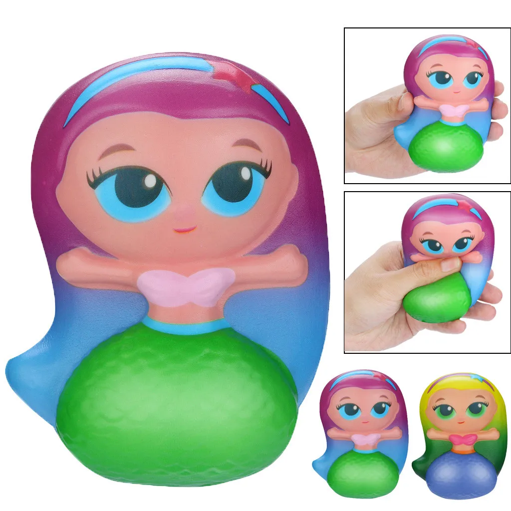 2019 Squishies Kawaii Русалка крем медленно Восстанавливающий форму сжимаемые