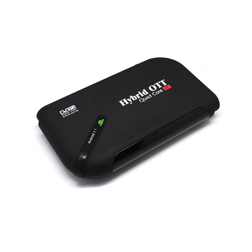 black Android tv box 7,1 OS& DVB-T2 комбо наземный ТВ приемник ТВ приставка 1 ГБ 8 ГБ Amlogic S905D Восьмиядерный 1,5 ГГц Смарт ТВ приставка - Цвет: black