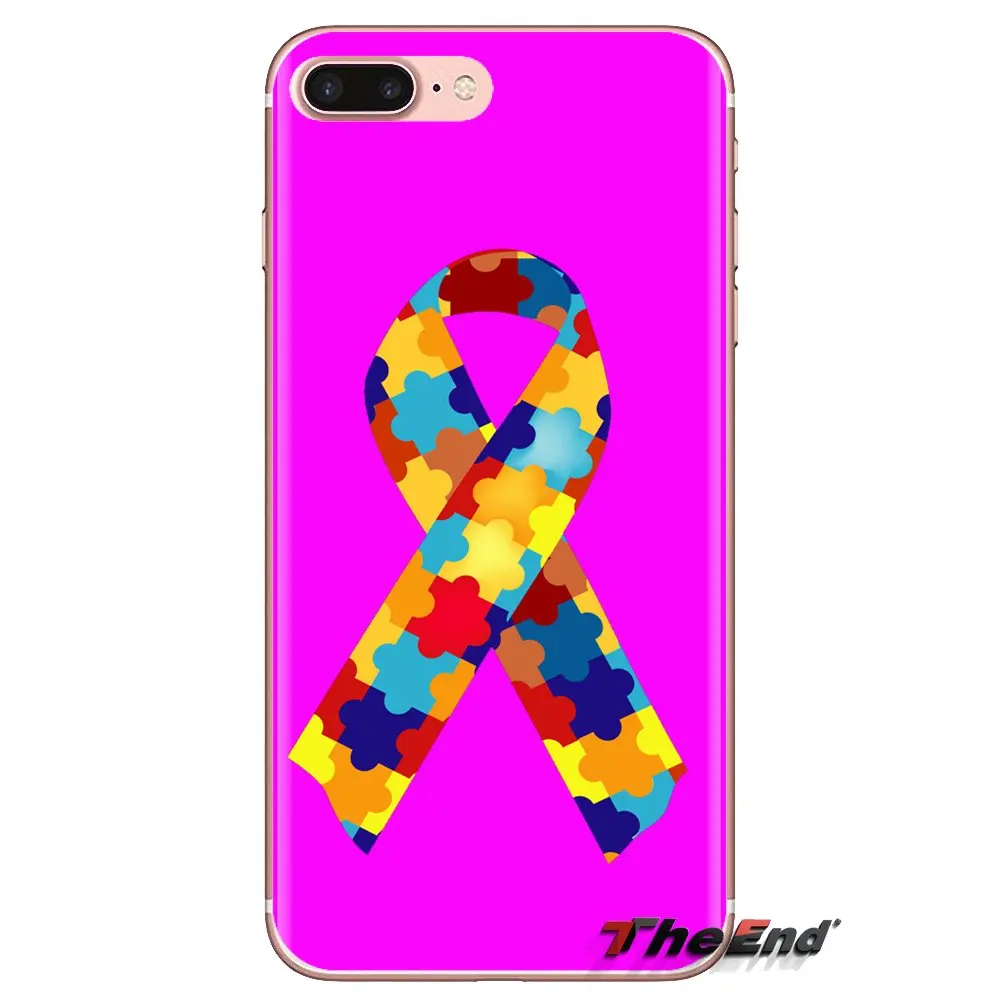 For Samsung Galaxy A3 A5 A7 A9 A8 Star A6 Plus 2018 2015 2016 2017 Puzzle National Autism Awareness Month Transparent Soft Cover |